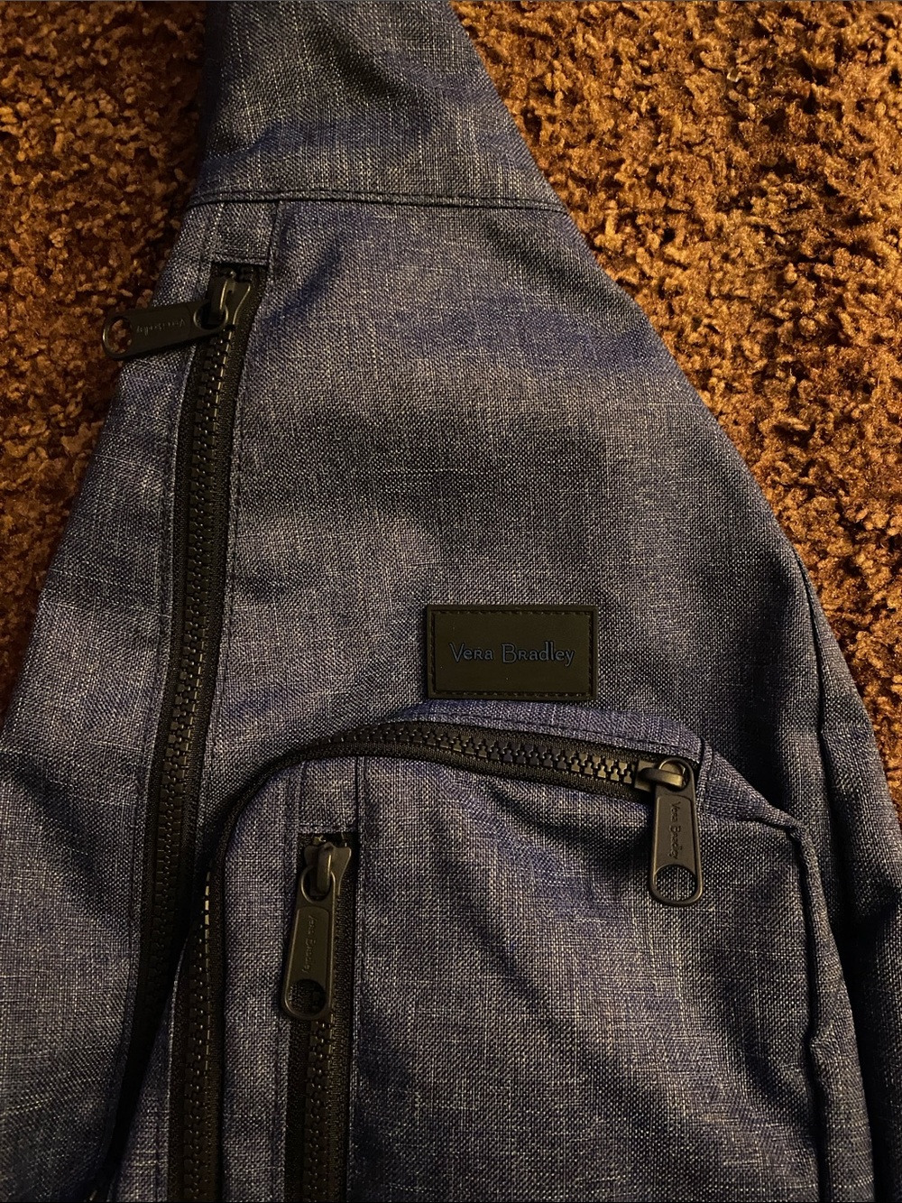 Vera Bradley Slate Blue Crossbody Sling Bag unisex